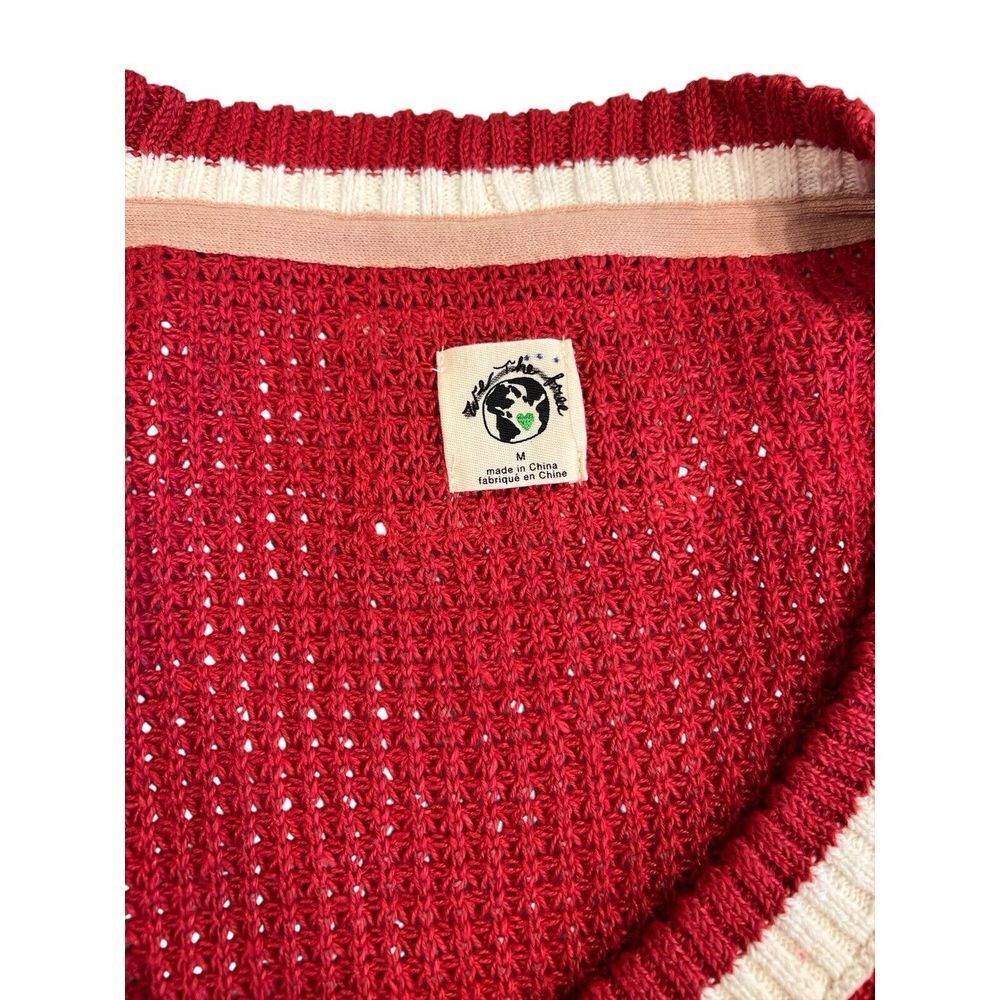 We the Free People Cardigan Chelsea Cardigan Red Medium‎ New - Picture 8 of 8